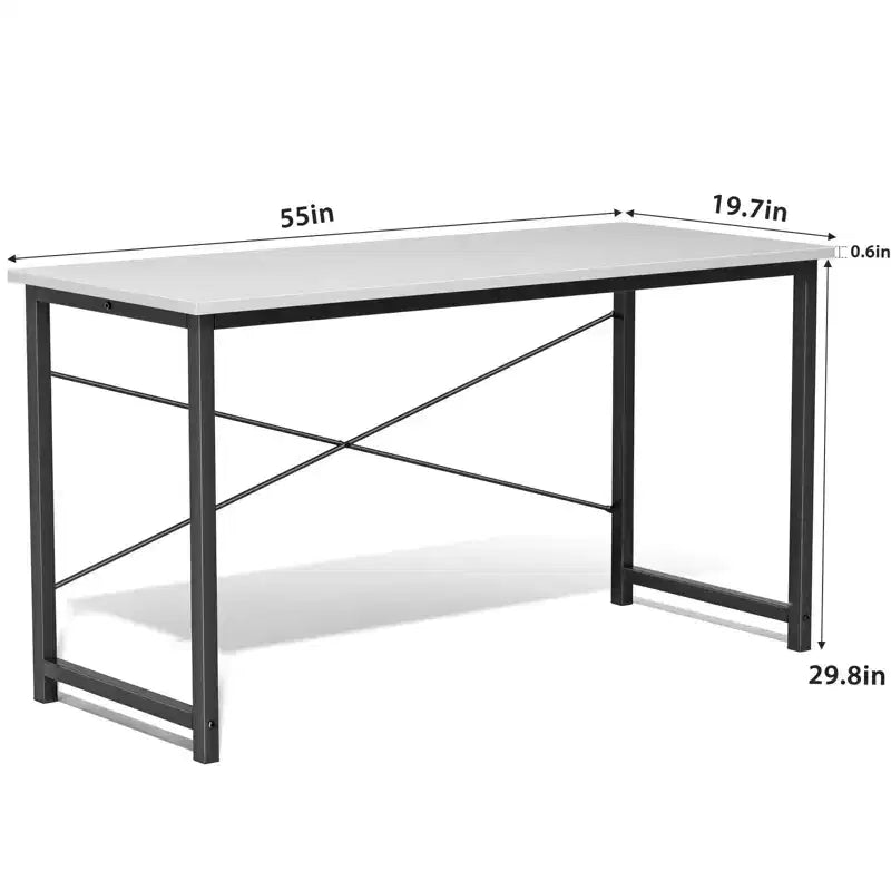 Bureau d'ordinateur - Bureau d'angle renforcé en forme de X pour bureau à domicile