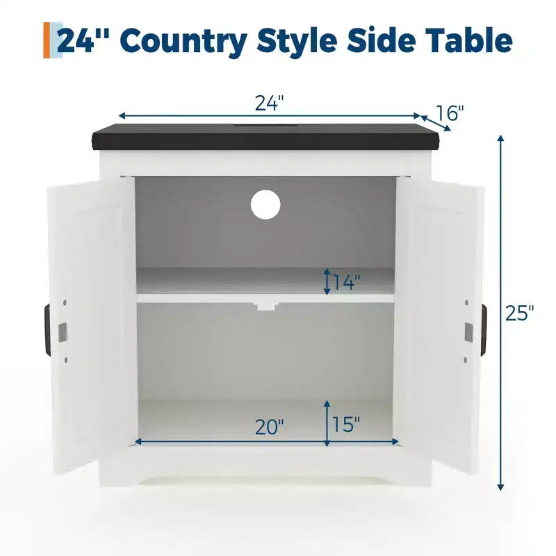 Table d'appoint de style fermier
