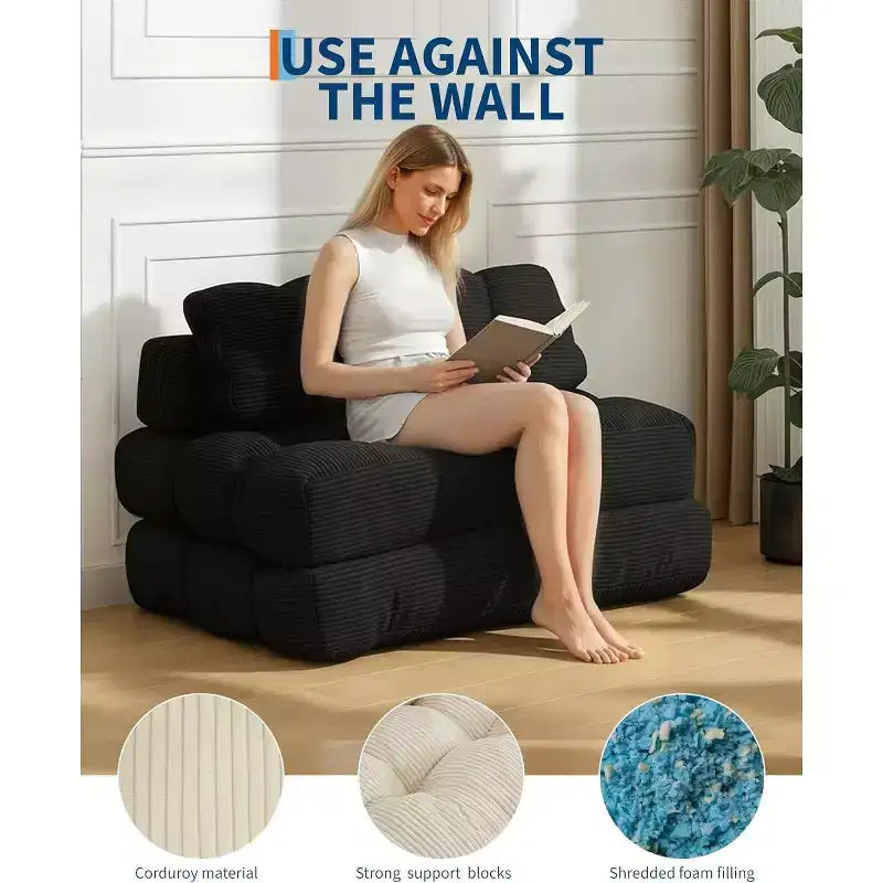 Fauteuil convertible 3-en-1 pliant et portable