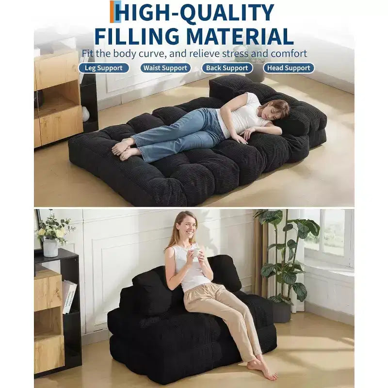 Fauteuil convertible 3-en-1 pliant et portable