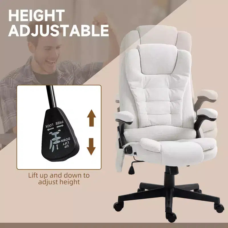 Chaise de bureau de massage vibrant avec fonction chauffante