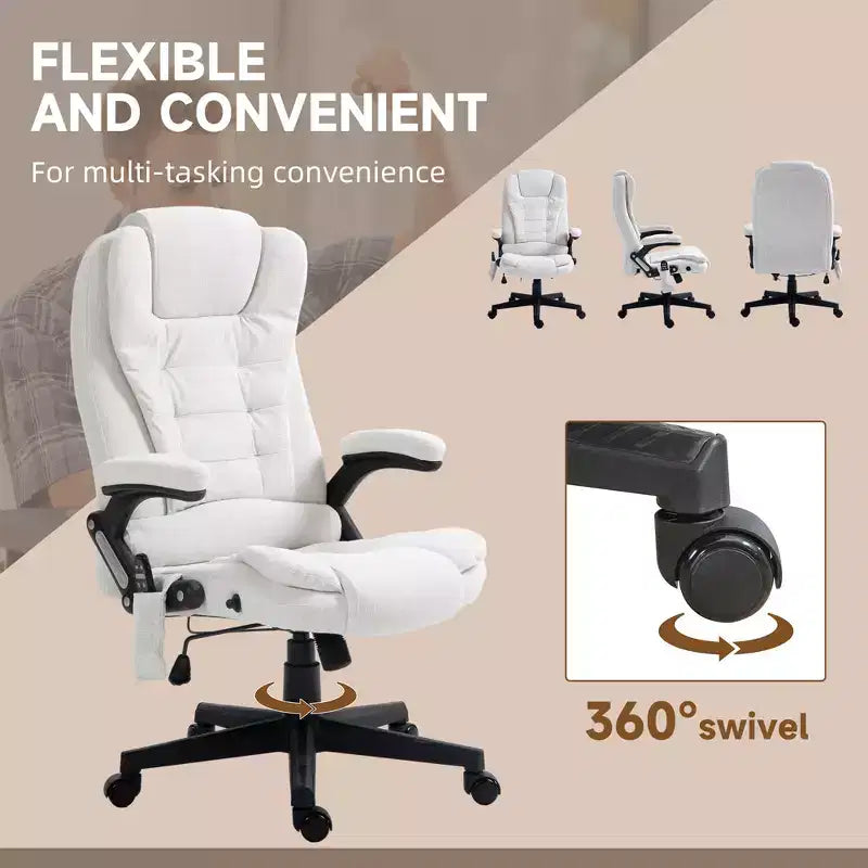 Chaise de bureau de massage vibrant avec fonction chauffante