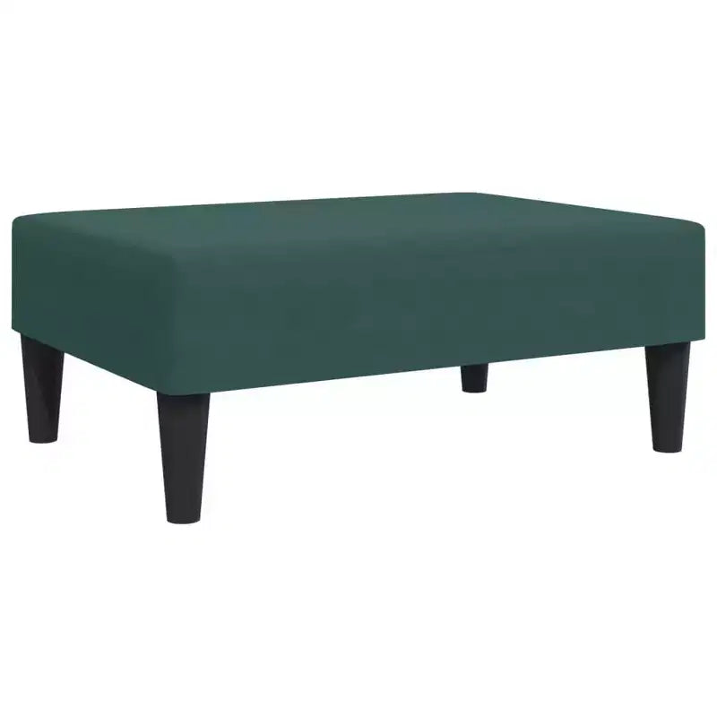 Canapé-lit 2 places avec repose-pieds en velours vert foncé
