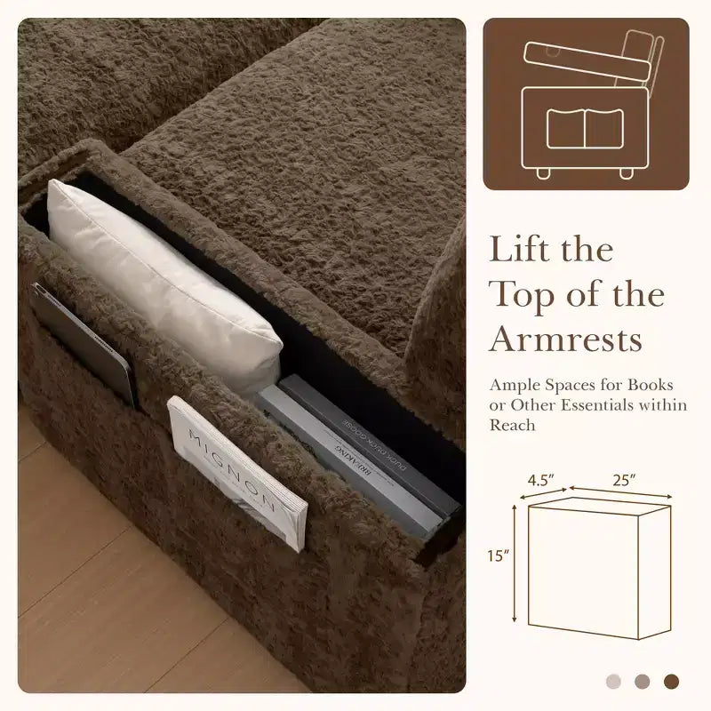 Fauteuil inclinable extra large avec coussins et pouf de rangement