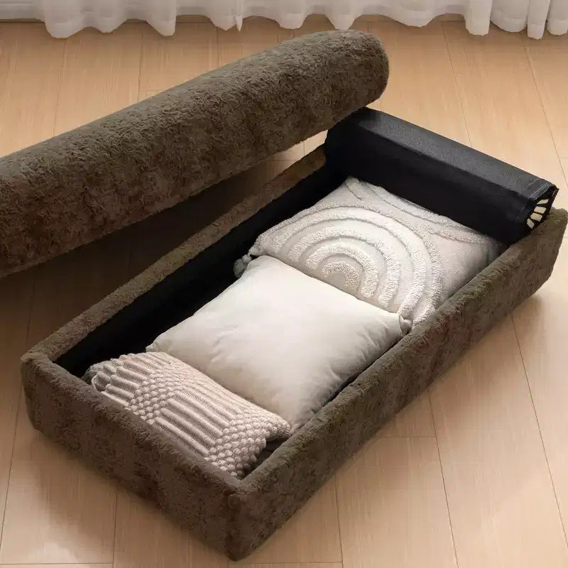 Fauteuil inclinable extra large avec coussins et pouf de rangement