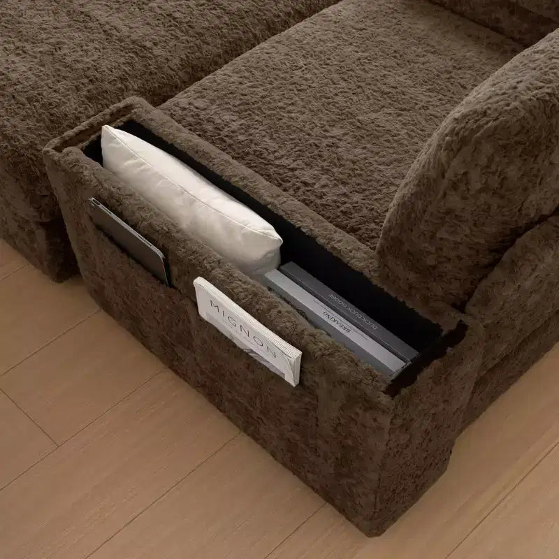 Fauteuil inclinable extra large avec coussins et pouf de rangement