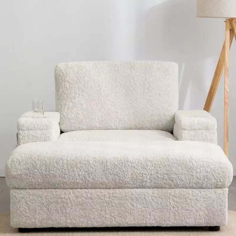 Fauteuil inclinable extra large avec coussins et pouf de rangement