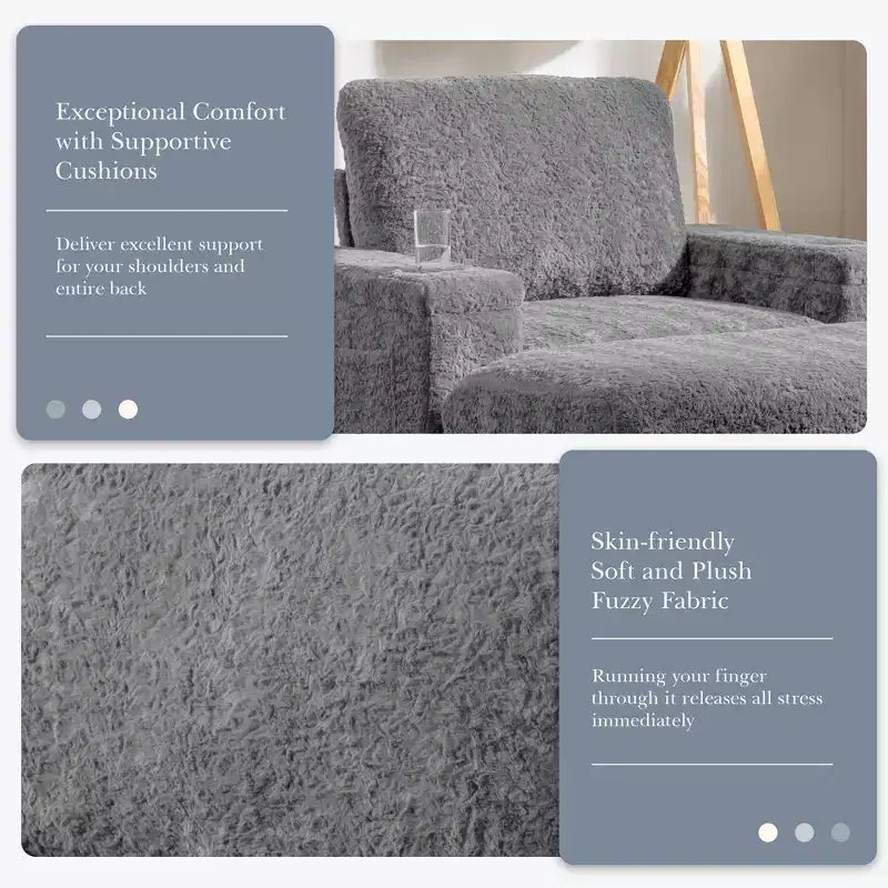 Fauteuil inclinable extra large avec coussins et pouf de rangement