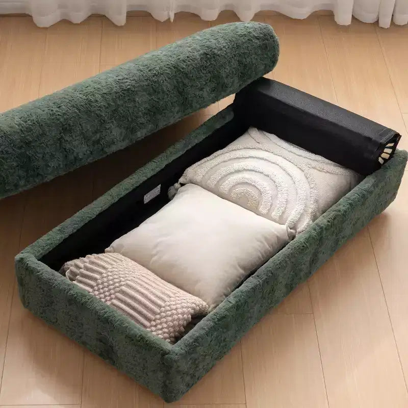 Fauteuil inclinable extra large avec coussins et pouf de rangement