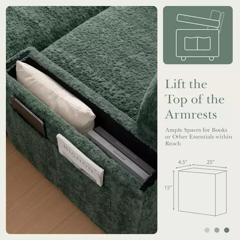 Fauteuil inclinable extra large avec coussins et pouf de rangement