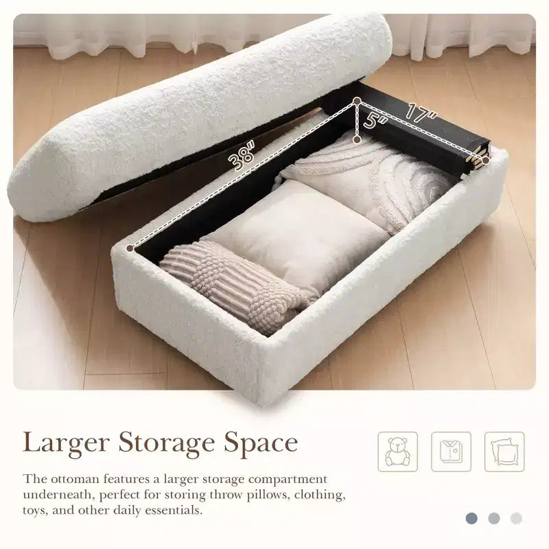Fauteuil inclinable extra large avec coussins et pouf de rangement