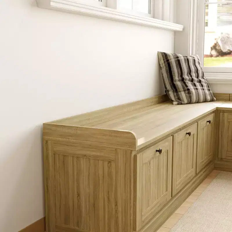 Banc d'angle de rangement avec meuble de rangement à couvercle rabattable