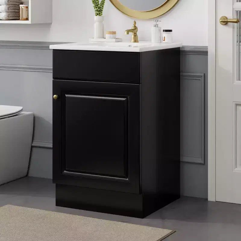 Meuble-lavabo, meuble-lavabo autoportant à vasque unique