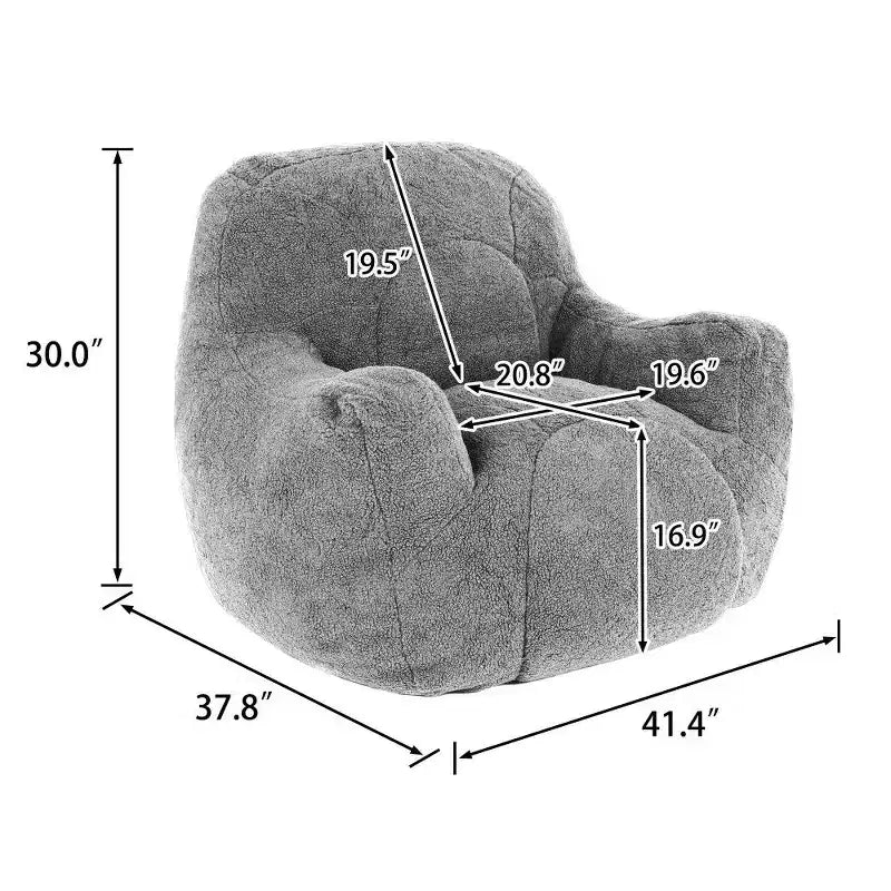 Fauteuil poire facile à nettoyer, transat ours en peluche imperméable