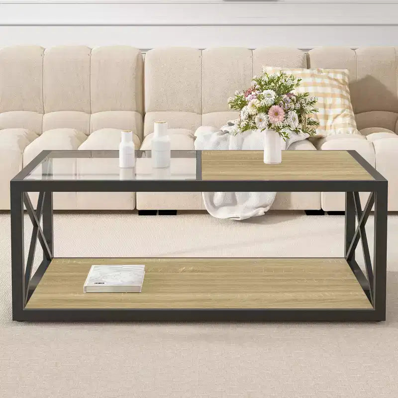 Table basse de style industriel moderne