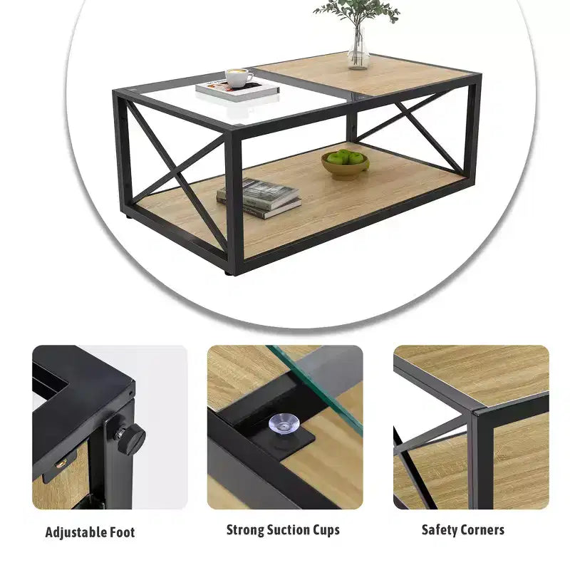 Table basse de style industriel moderne