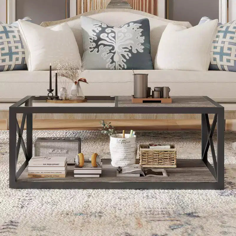 Table basse de style industriel moderne