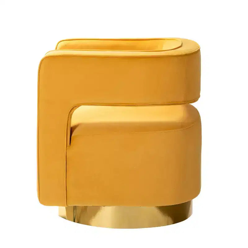 Fauteuil baquet pivotant en velours, fauteuil décoratif de salon