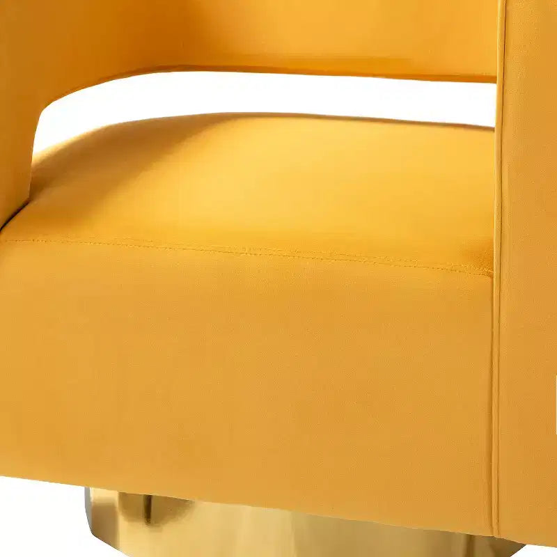 Fauteuil baquet pivotant en velours, fauteuil décoratif de salon