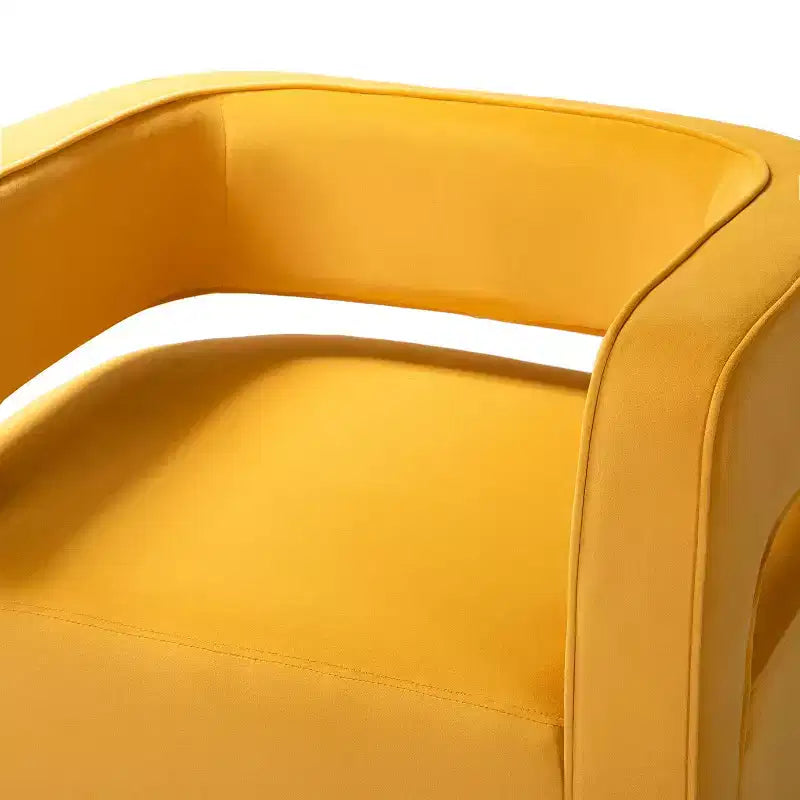 Fauteuil baquet pivotant en velours, fauteuil décoratif de salon