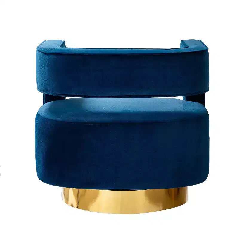 Fauteuil baquet pivotant en velours, fauteuil décoratif de salon
