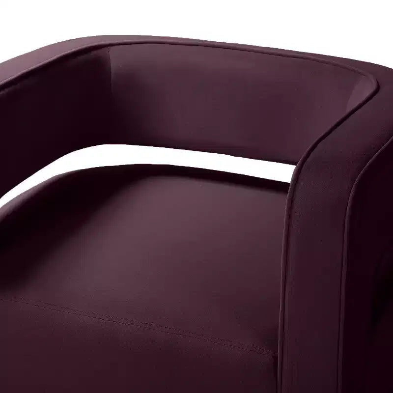 Fauteuil baquet pivotant en velours, fauteuil décoratif de salon