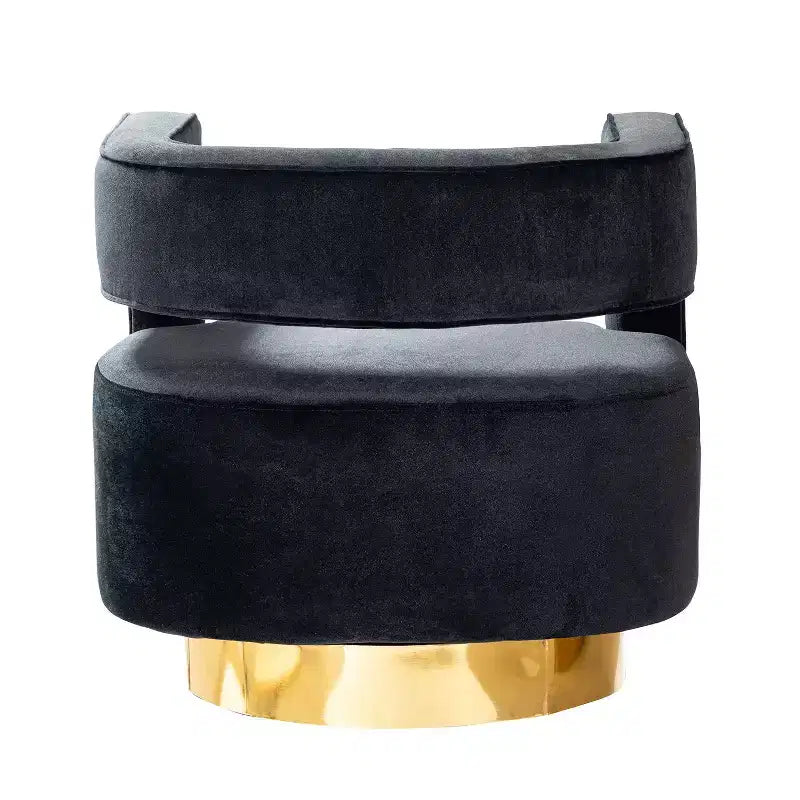 Fauteuil baquet pivotant en velours, fauteuil décoratif de salon
