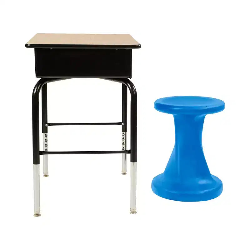 Tabouret à bascule pivotant, hauteur d'assise 45 cm, mobilier de classe