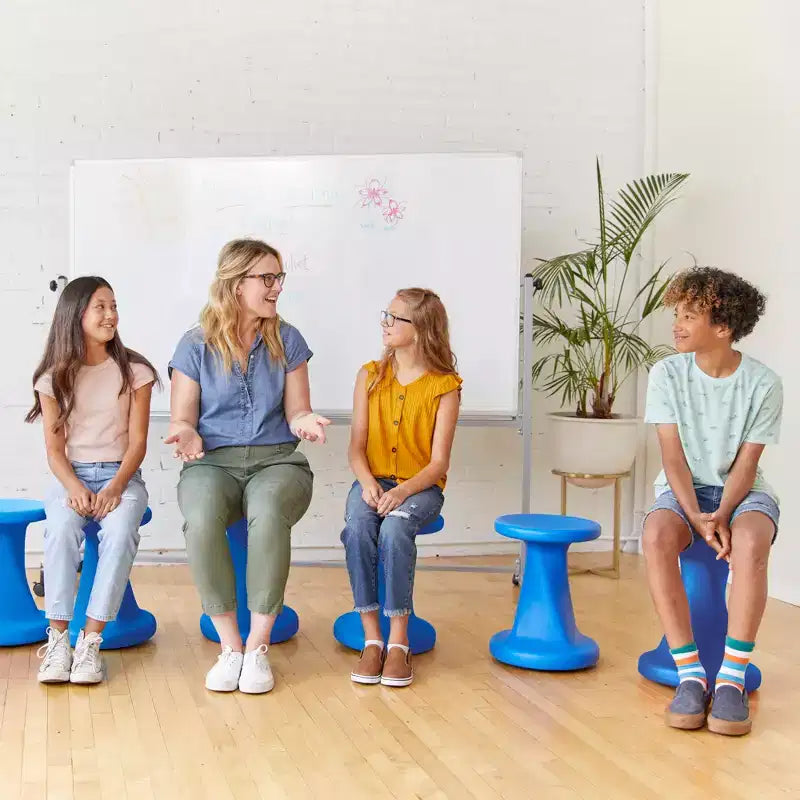 Tabouret à bascule pivotant, hauteur d'assise 45 cm, mobilier de classe