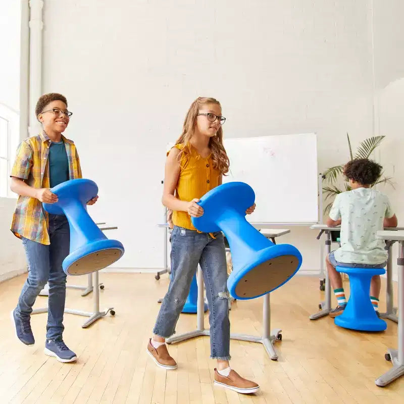 Tabouret à bascule pivotant, hauteur d'assise 45 cm, mobilier de classe