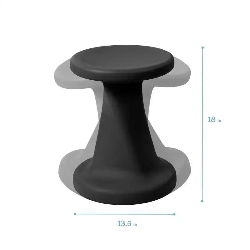 Tabouret à bascule pivotant, hauteur d'assise 45 cm, mobilier de classe