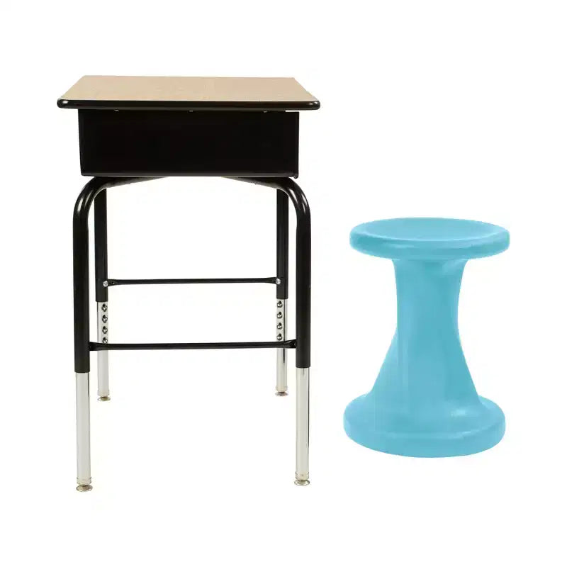 Tabouret à bascule pivotant, hauteur d'assise 45 cm, mobilier de classe