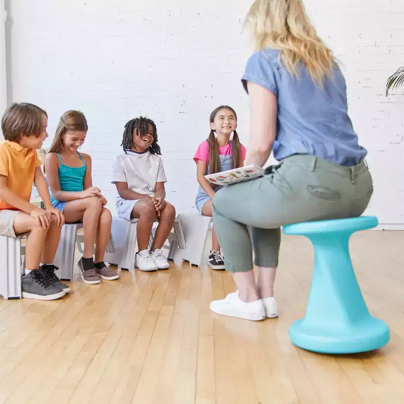 Tabouret à bascule pivotant, hauteur d'assise 45 cm, mobilier de classe