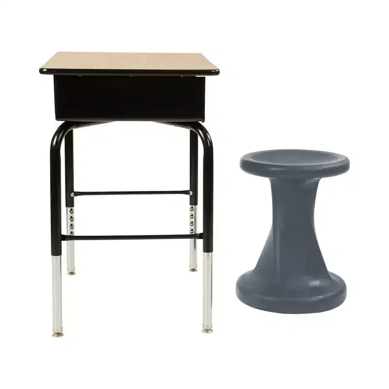 Tabouret à bascule pivotant, hauteur d'assise 45 cm, mobilier de classe