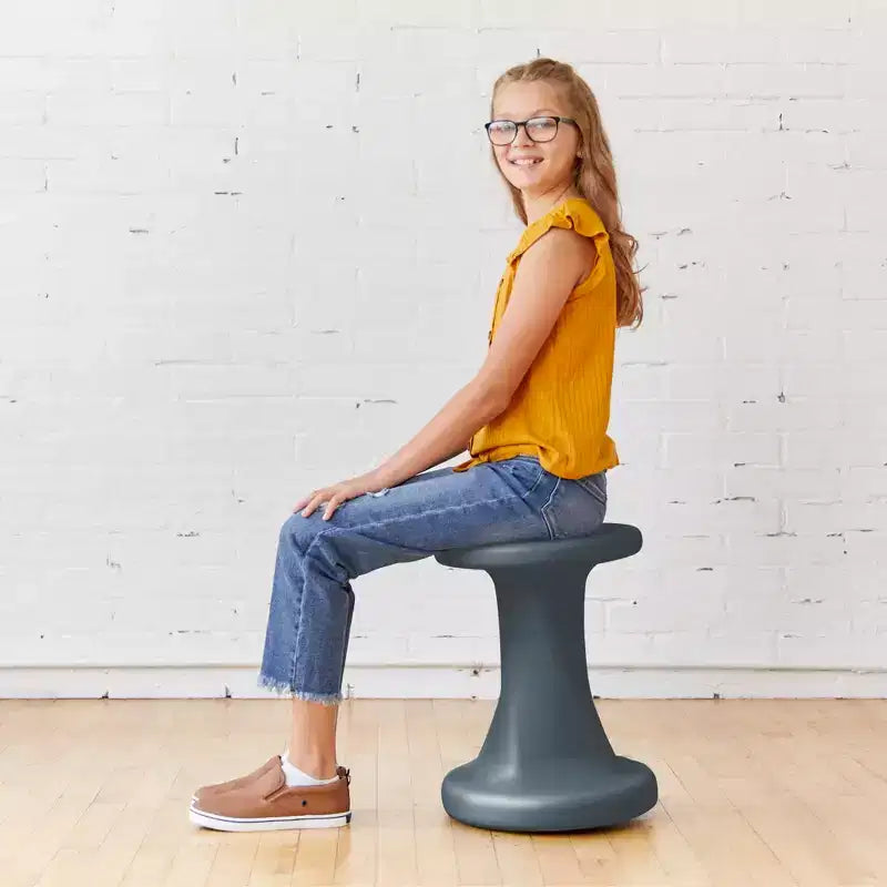 Tabouret à bascule pivotant, hauteur d'assise 45 cm, mobilier de classe