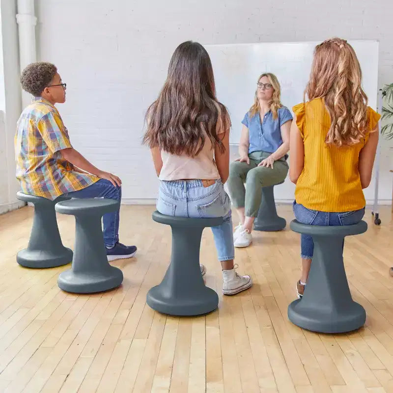 Tabouret à bascule pivotant, hauteur d'assise 45 cm, mobilier de classe