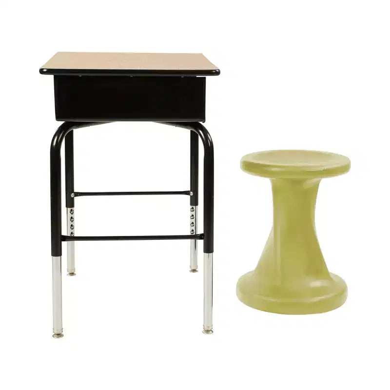 Tabouret à bascule pivotant, hauteur d'assise 45 cm, mobilier de classe