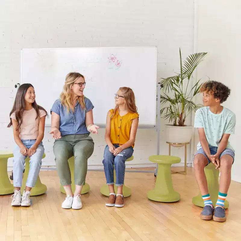 Tabouret à bascule pivotant, hauteur d'assise 45 cm, mobilier de classe