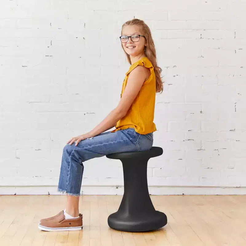 Tabouret à bascule pivotant, hauteur d'assise 45 cm, mobilier de classe