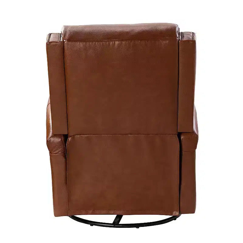 Fauteuil inclinable/à bascule pivotant en cuir véritable