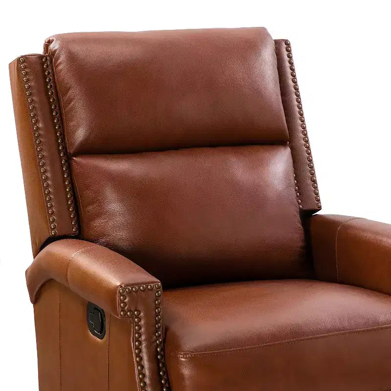 Fauteuil inclinable/à bascule pivotant en cuir véritable