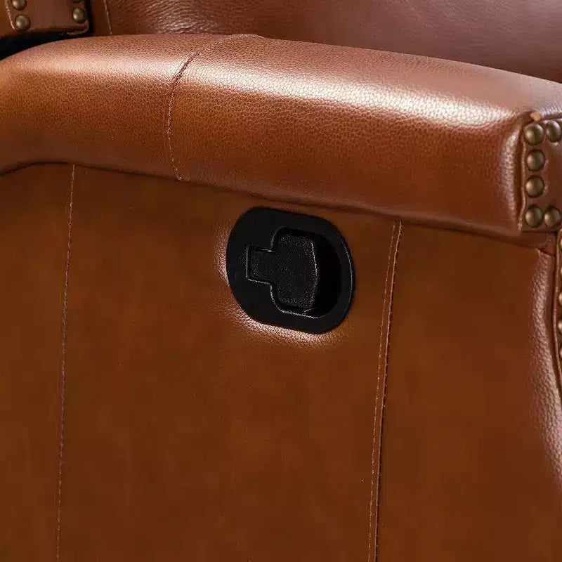 Fauteuil inclinable/à bascule pivotant en cuir véritable