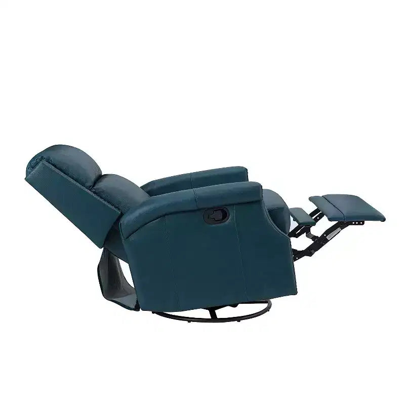 Fauteuil inclinable/à bascule pivotant en cuir véritable