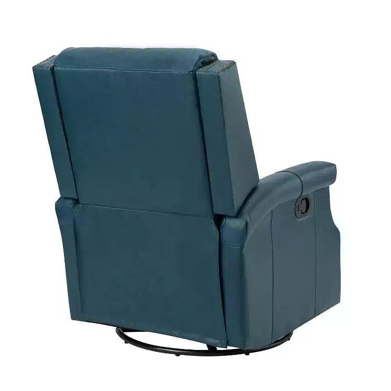 Fauteuil inclinable/à bascule pivotant en cuir véritable
