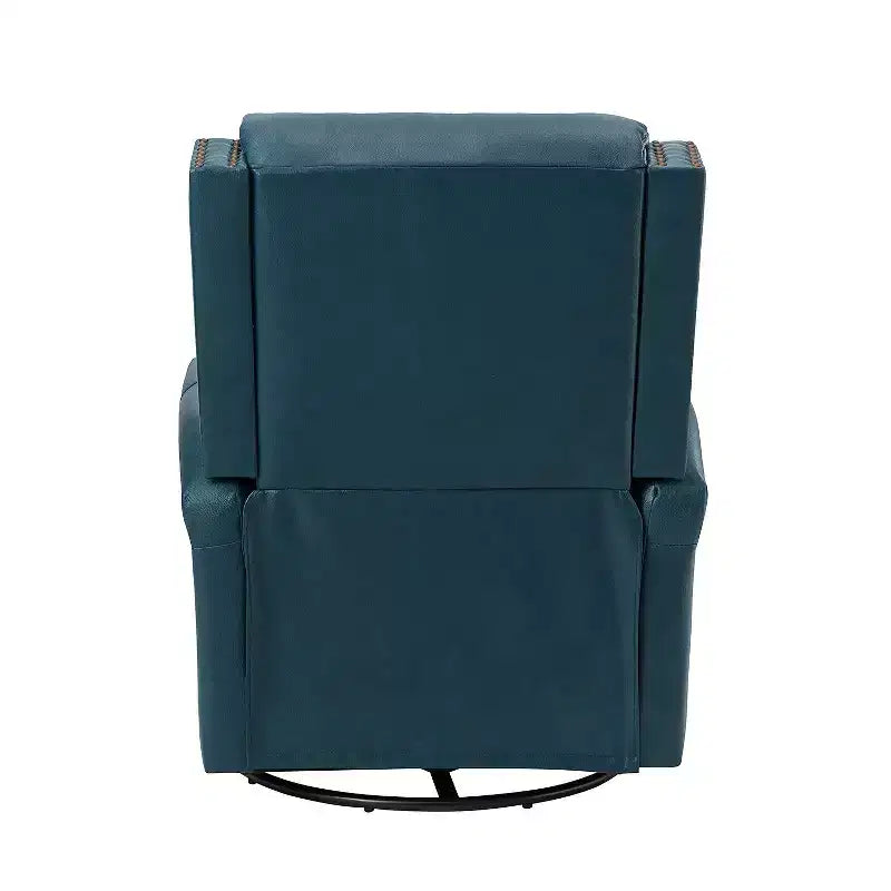 Fauteuil inclinable/à bascule pivotant en cuir véritable