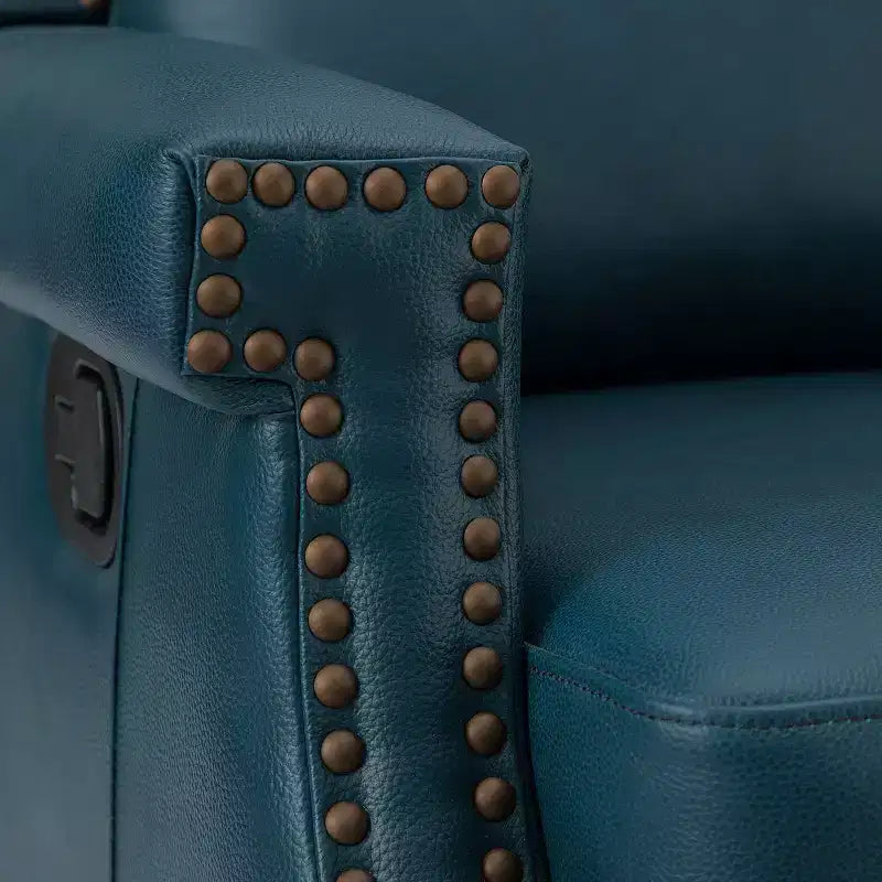 Fauteuil inclinable/à bascule pivotant en cuir véritable