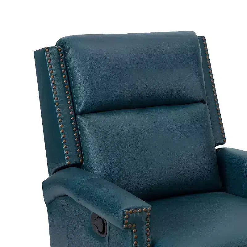 Fauteuil inclinable/à bascule pivotant en cuir véritable