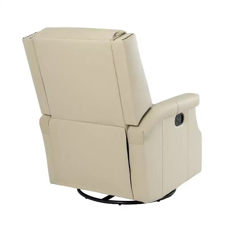 Fauteuil inclinable/à bascule pivotant en cuir véritable