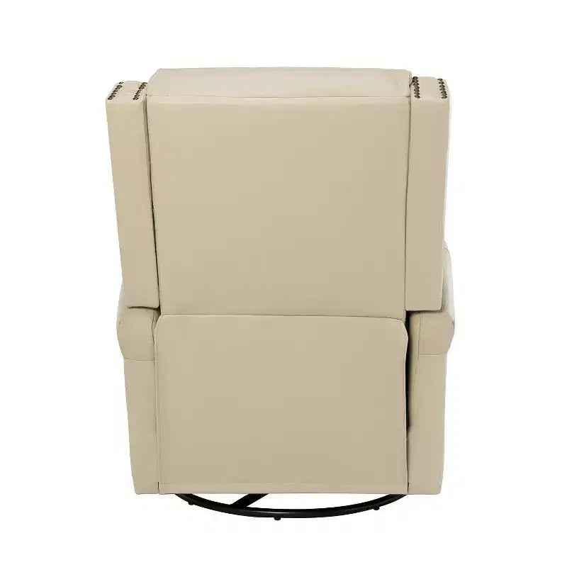 Fauteuil inclinable/à bascule pivotant en cuir véritable