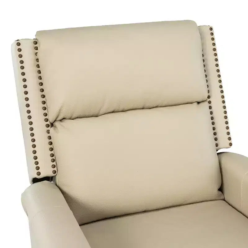 Fauteuil inclinable/à bascule pivotant en cuir véritable